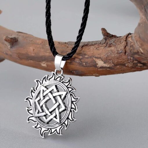 Men's Jewelry Men's Amulet Necklace. | OkO-OKO™ Men's silver sun necklace | OkO