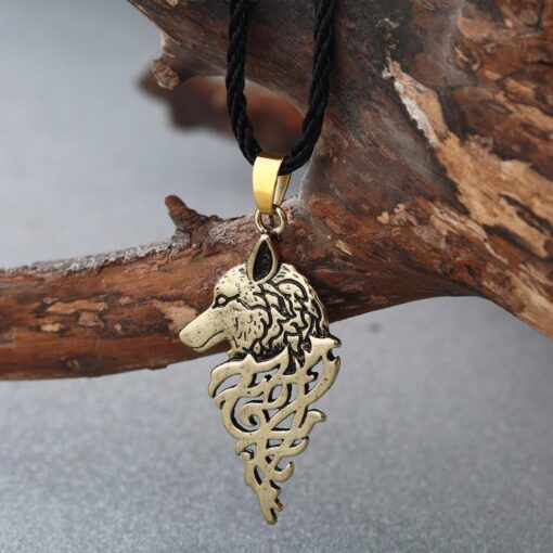Men's Jewelry Men's Amulet Necklace. | OkO-OKO™ Necklace for men golden wolf | OkO