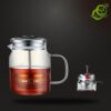 Théière verre filtre avec filtre descendant et remontant 560ml