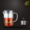 Théière verre filtre avec filtre descendant et remontant 380ml