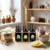 Huiles essentielles grade thérapeutique tea tree, citron et romarin pour cosmétiques maison | OkO-OkO