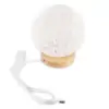 Décoration lumineuse <br>Lampe Déco Ronde en Rotin | OkO-OKO™ Lampe déco fibre naturelle blanche avec prise usb | OkO OkO