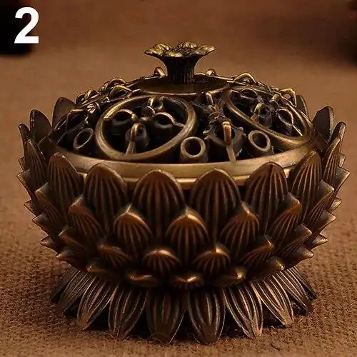 Encens <br> Bruleur Encens Lotus en Bronze. | OkO-OKO™ Lotus Bronze bronze ancien- bruleur d'encens | oko okoBruleur d'encens variante 2 marron ancien | oko oko