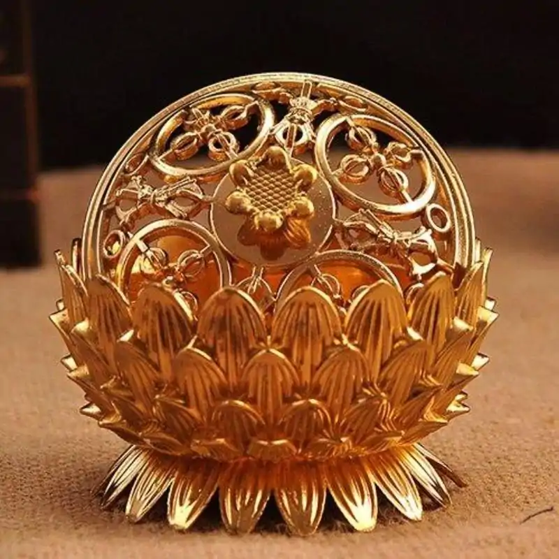 Encens <br> Bruleur Encens Lotus en Bronze. | OkO-OKO™ Lotus Bronze doré - bruleur d'encens | oko oko