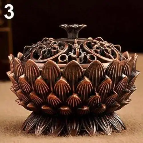 Encens <br> Bruleur Encens Lotus en Bronze. | OkO-OKO™ Bruleur d'encens variante 3 bronze rouge | oko oko