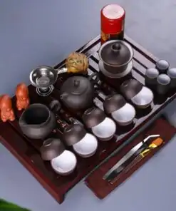 Service à thénoir et blanc avec plateau | oko oko