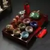 Plateau à thé <br> Service à thé avec plateau (4 Variantes). | OkO-OKO™ Service à thé couleur assorties avec plateau | oko oko