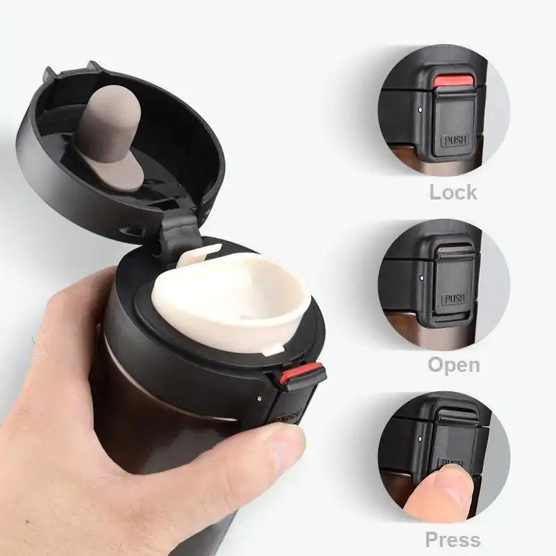 Thermos <br> Mug isotherme étanche 350 & 500 ML. | OkO-OKO™ Mug isotherme étanche double étanchéité joint en caoutchouc | oko oko