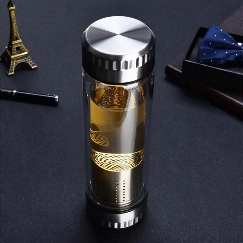 Théière Nomade <br> Avec infuseur. | OkO-OKO™ bouteille à thé avec infuseur en inox pas cher | oko oko