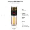 Thermos en verre avec infuseur information sur le produit  | oko oko