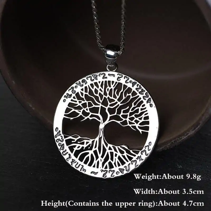 Spiritueller Schmuck Lebensbaum Anhänger 925 Silber. | OkO-OKO™ Lebensbaum-Anhänger Silber 925 Vorderansicht | oko oko