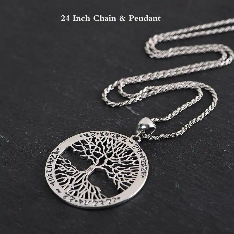 Spiritueller Schmuck Lebensbaum Anhänger 925 Silber. | OkO-OKO™ Lebensbaum-Anhänger Silber 925 mit Kette 60 cm | oko oko