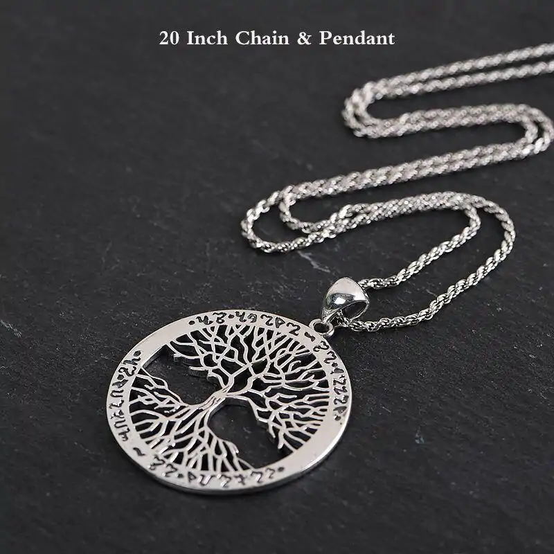 Spiritueller Schmuck Lebensbaum Anhänger 925 Silber. | OkO-OKO™ Lebensbaum-Anhänger 925er Silber mit Kette 50cm | oko oko