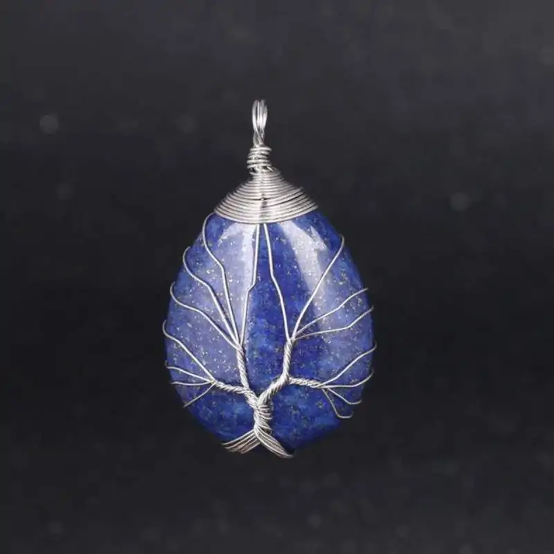 Bijou Lithothérapie <br> Pendentif goutte d'eau (13 variantes). | OkO-OKO™ Pendentif Goutte d'Eau Lapis Lazuli | oko oko