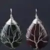 Bijou Lithothérapie <br> Pendentif goutte d'eau (13 variantes). | OkO-OKO™ Pendentif Goutte d'Eau Agate Indienne | oko oko