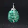 Bijou Lithothérapie <br> Pendentif goutte d'eau (13 variantes). | OkO-OKO™ Pendentif Goutte d'Eau Malachite | OkO-OkO™