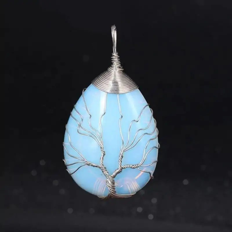 Bijou Lithothérapie <br> Pendentif goutte d'eau (13 variantes). | OkO-OKO™ Pendentif Goutte d'Eau Opale | OkO-OkO™