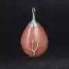 Bijou Lithothérapie <br> Pendentif goutte d'eau (13 variantes). | OkO-OKO™ Pendentif Goutte d'Eau Sable Marron Compressé | OkO-OkO