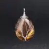 Bijou Lithothérapie <br> Pendentif goutte d'eau (13 variantes). | OkO-OKO™ Pendentif Goutte d'Eau Oeil de tigre | oko oko