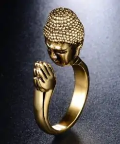 Anillo de Buda de oro sobre fondo negro | oko oko