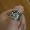 Bijou Spirituel <br> Bague de pouce argent. | OkO-OKO™ Bague de pouce argent porté au pouce | OkO-OkO