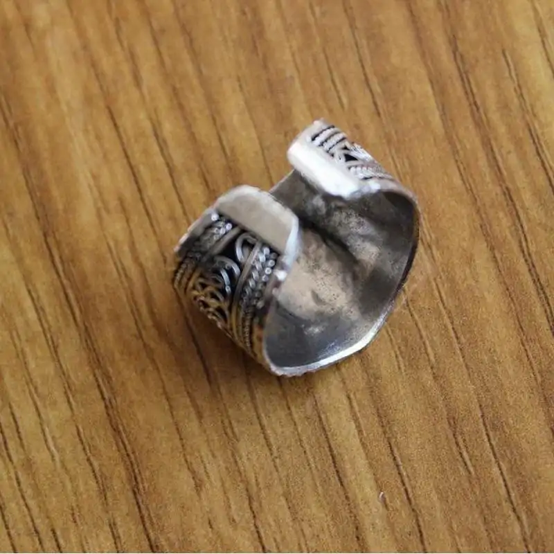 Bijou Spirituel <br> Bague de pouce argent. | OkO-OKO™ Bague de pouce argent tailles ajustable | OkO-OkO