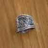 Bijou Spirituel <br> Bague de pouce argent. | OkO-OKO™ Bague mandala nautile argent vue de face | oko oko