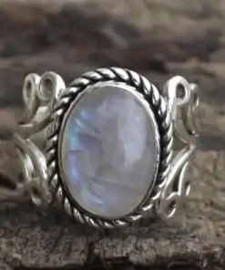 Mondstein Ring Tibetanisches Silber | OkO-OkO
