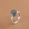 Spiritual Jewel <br> Tibetan ring. | OkO-OKO™ Tibetan silver lotus prayer wheel ring | OkO-OkO