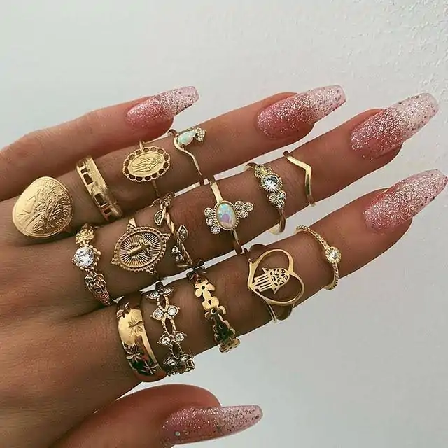 Bijou Etnique et Boho <br> Bague Boho. | OkO-OKO™ Ensemble Boho croix- Bagues assorties | oko oko