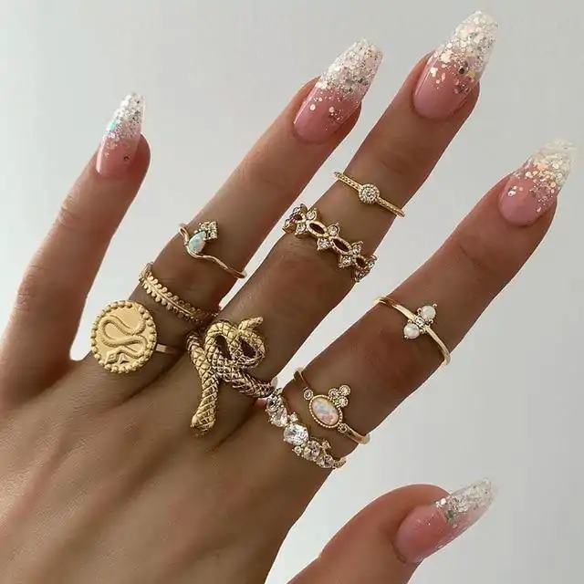 Bijou Etnique et Boho <br> Bague Boho. | OkO-OKO™ Ensemble Boho serpents *2 - Bagues assorties | OkO-OkO