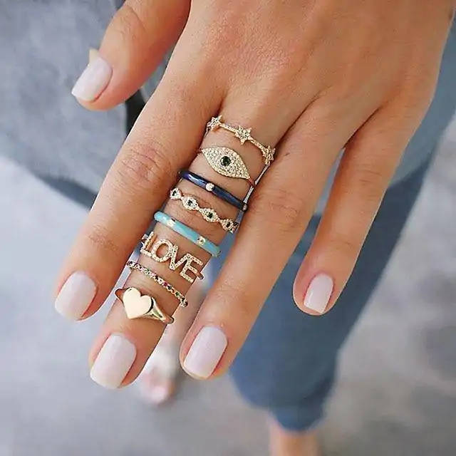 Bijou Etnique et Boho <br> Bague Boho. | OkO-OKO™ Ensemble Boho love - Bagues assorties | oko oko