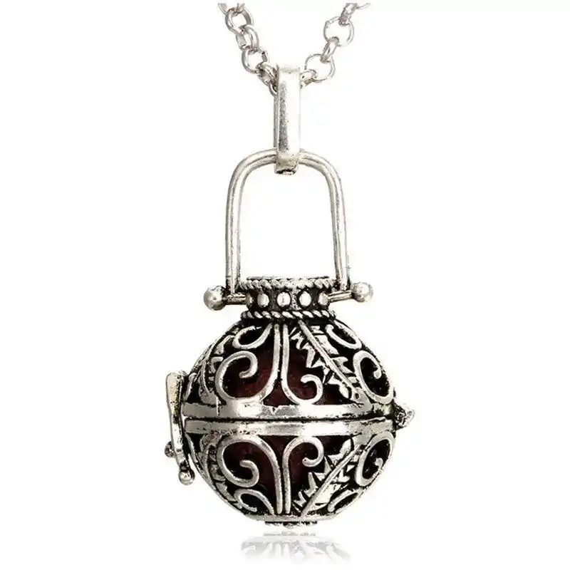 Bijou Diffuseur Huiles Essentielles <br> Pendentif Vintage. | OkO-OKO™ Pendentif diffuseur huiles essentielles boule avec chaine | oko oko