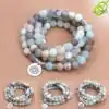 Collier Mala Amazonite 3 modèles om, bouddha, lotus| oko oko
