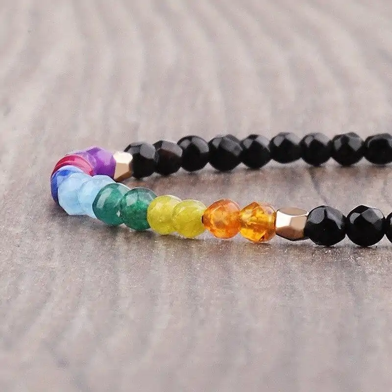 Lithotherapie sieraden <br> 7 Chakras armband. | OkO-OKO™ Armband 7 chakra's en 12 sterrenbeelden details | oko oko