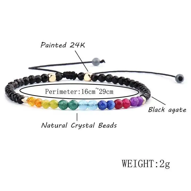 Lithotherapie sieraden <br> 7 Chakras armband. | OkO-OKO™ Armband 7 chakra's en 12 sterrenbeelden dimensies