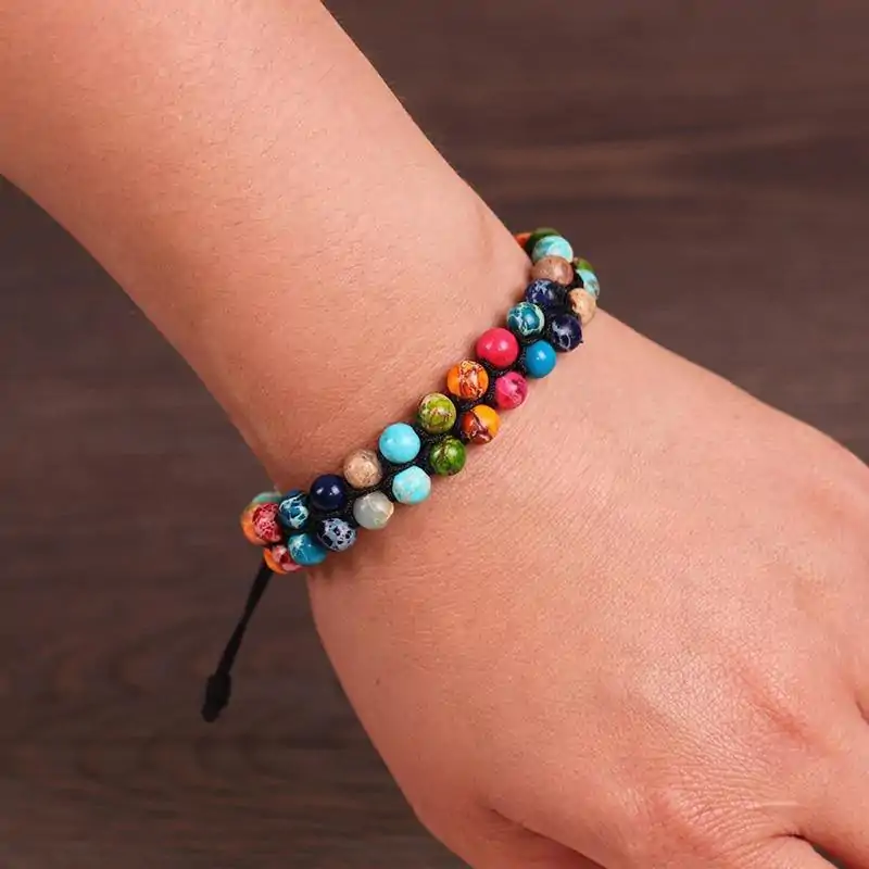 Bijou Lithothérapie <br> Bracelet des 7 Chakras. | OkO-OKO™ acheter Bracelet des 7 Chakras | oko oko