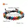 Bijou Lithothérapie <br> Bracelet des 7 Chakras. | OkO-OKO™ Bracelet ajustable des 7 Chakras | oko oko