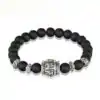 Bracelet des Six Mots Pierre de Lave polie