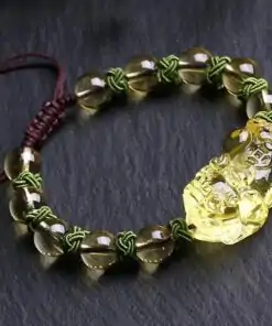 Pulsera de cristal amarillo natural oko oko