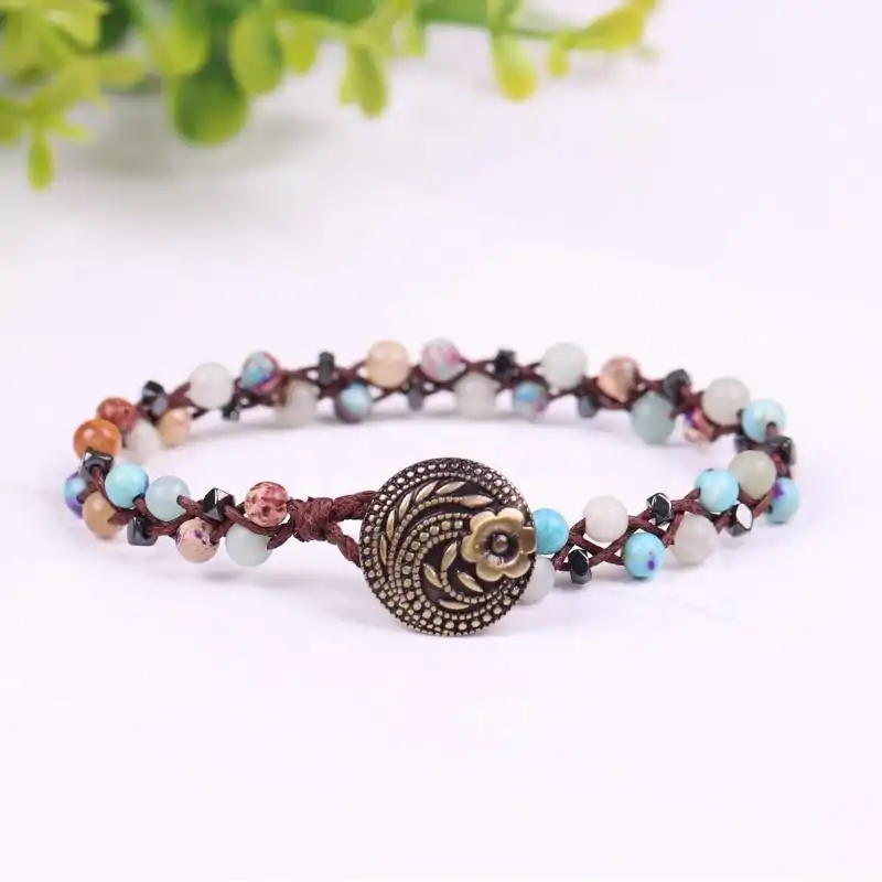 Bijou Lithothérapie <br> Bracelet en pierre Empereur et Amazonite. | OkO-OKO™ bracelet-en-pierre-empereur-et-amazonite PAs cher oko-oko