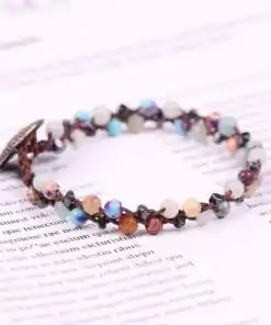 pulsera de piedra emperador y amazonita oko-oko
