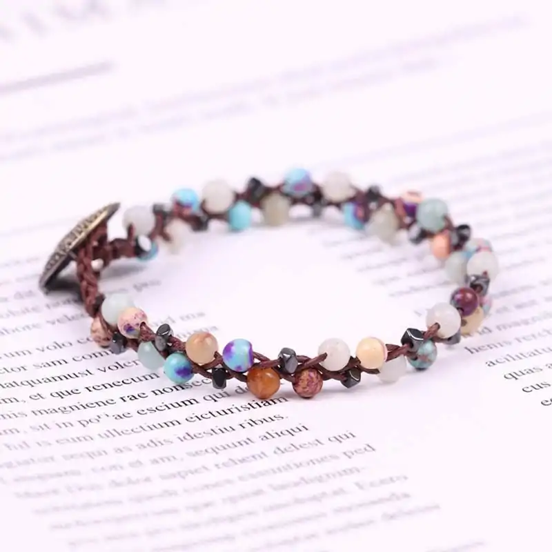 Bijou Lithothérapie <br> Bracelet en pierre Empereur et Amazonite. | OkO-OKO™ bracelet en pierre empereur et amazonite oko-oko
