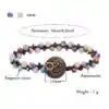 Bijou Lithothérapie <br> Bracelet en pierre Empereur et Amazonite. | OkO-OKO™ bracelet en pierre empereur et amazonite dimentions oko-oko
