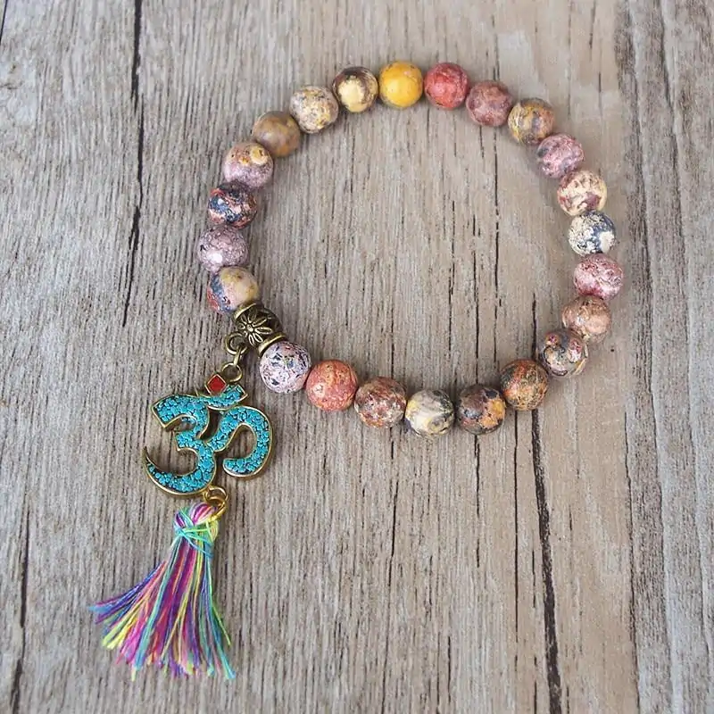 <br> Pulsera de joyería espiritual Om Mani Padme Hum. | OkO-OKO™ Pulsera Om Mani Padme Hum | OKO-OKO