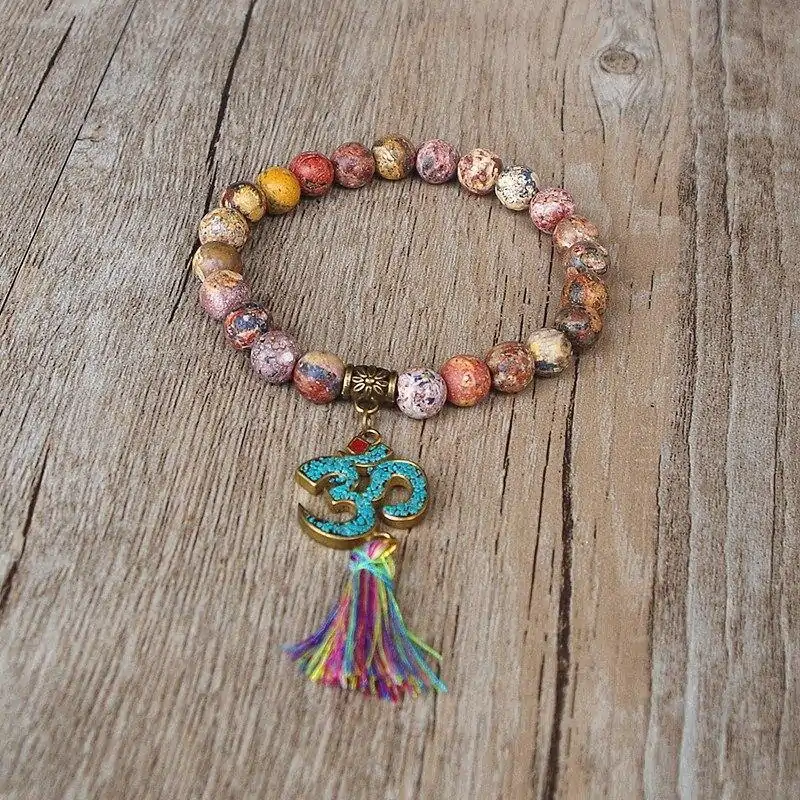 <br> Pulsera de joyería espiritual Om Mani Padme Hum. | OkO-OKO™ Pulsera mantra Om | oko oko