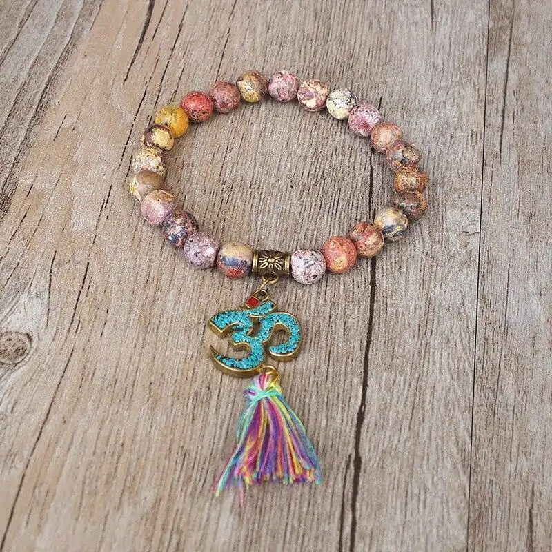 <br> Pulsera de joyería espiritual Om Mani Padme Hum. | OkO-OKO™ Pulsera Om Mani Padme Hum | oko oko