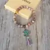 <br> Pulsera de joyería espiritual Om Mani Padme Hum. | OkO-OKO™ Pulsera tibetana Om con caja | oko oko