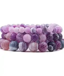 Pulsera de piedra natural morada | oko oko