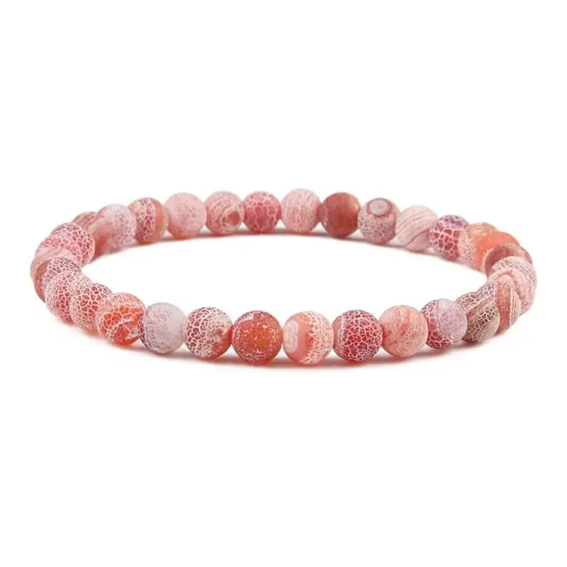 Bijou fantaisie <br> Bracelet pierre naturelle. | OkO-OKO™ Bracelet pierre naturelle rouge 6 mm | oko oko